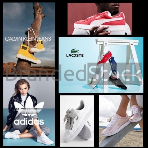 MIX multibrand SPORT SHOES - ex LACOSTA , ex ADIDAS , ex PUMA lifestyle - 100 pcs